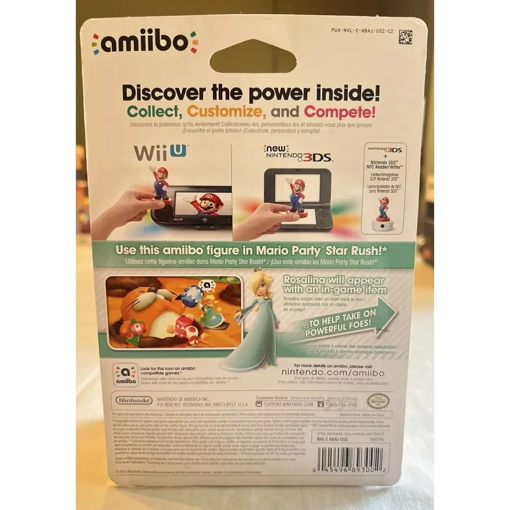 Nintendo Amiibo Rosalina Super Mario Series New Factory Sealed Wii U Switch 3DS
